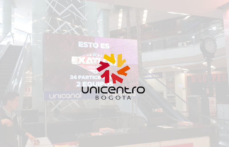 Ver instalacion de videowall 2x2 en piso cc unicentro