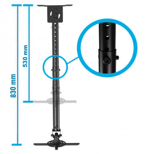 Base de techo para video beam grandes y pesados