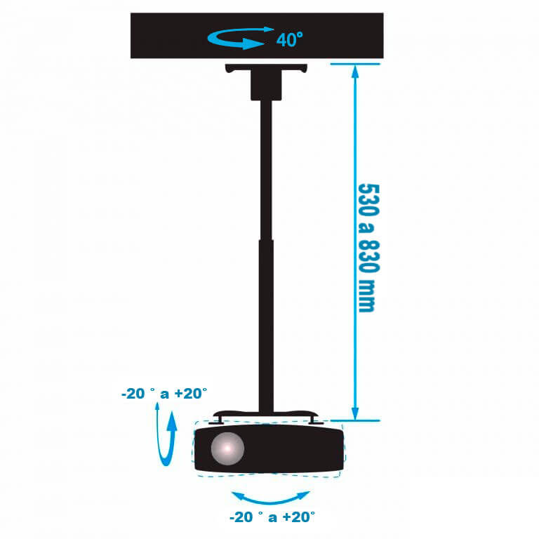 Soporte industrial para video proyector