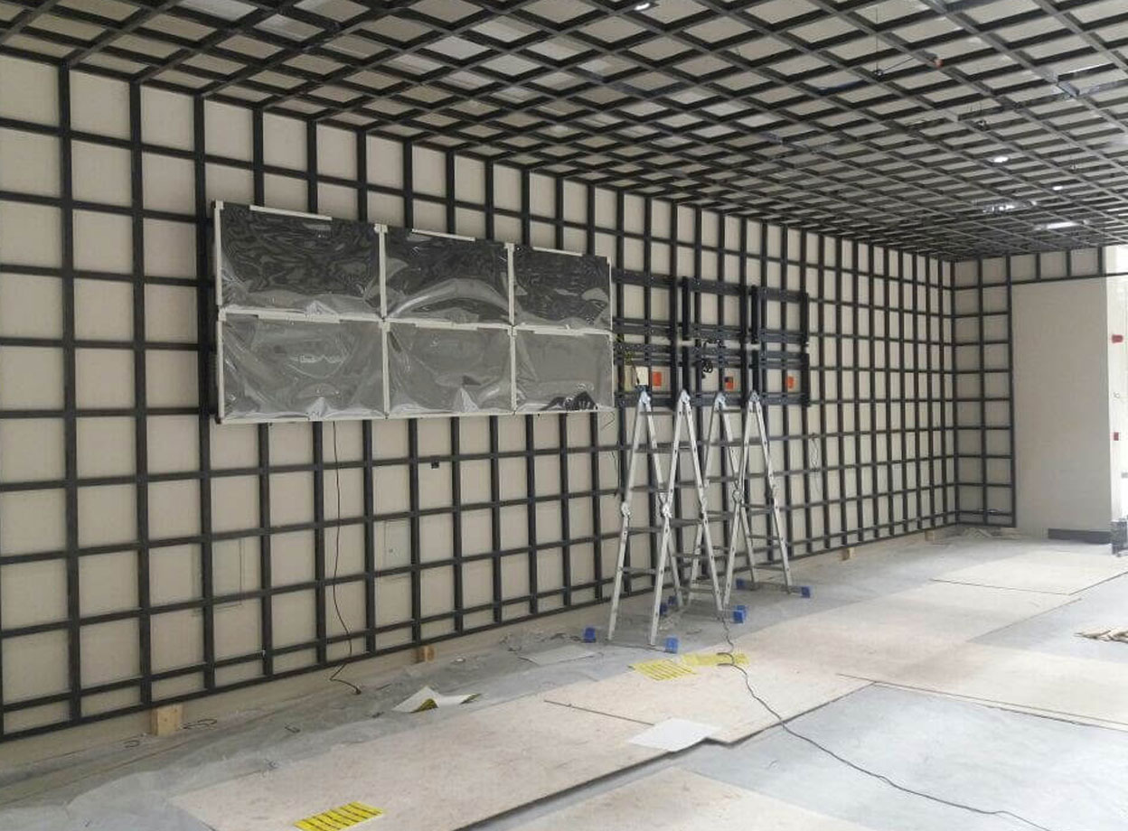 Estructura videowall para montaje de multiples pantallas