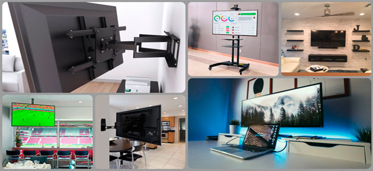 Soportes para televisores,monitores,videobeam,bicicletas,lavadoras,videowall