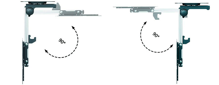 Soporte de techo plegable para tv