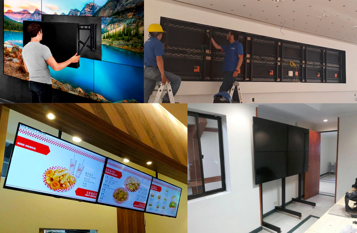 Instalacion de videowall de piso, pared o techo para televisor