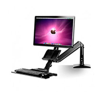 Portateclado ergonómico de mesa con monitor