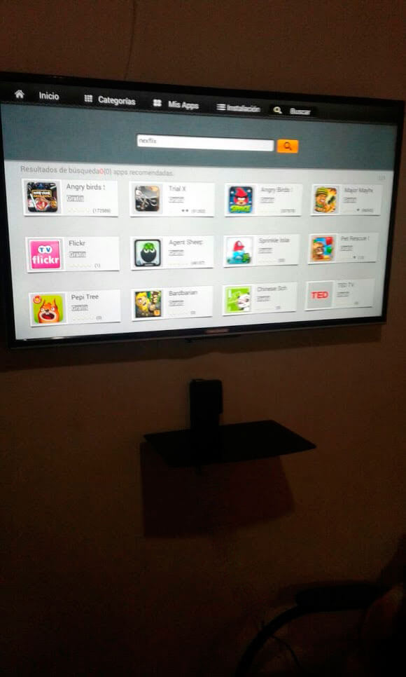 Repisa de pared para televisores led, oled, smart tv