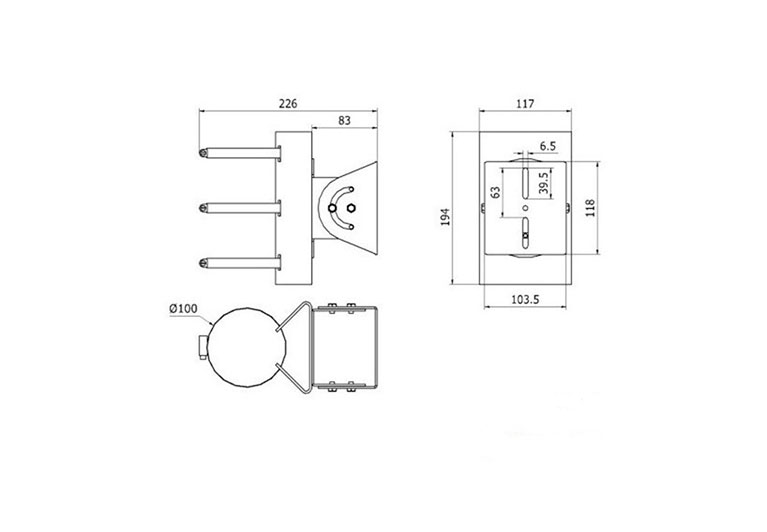 Base hikvision para camaras DS-1214ZJ-P