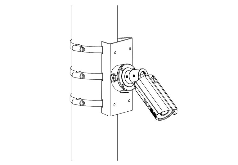 Soporte hikvision con abrazadera referencia DS-1275ZH-4626