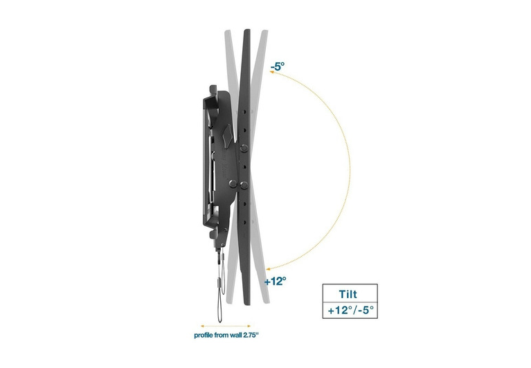 base de pared fijo inclinable push para tv