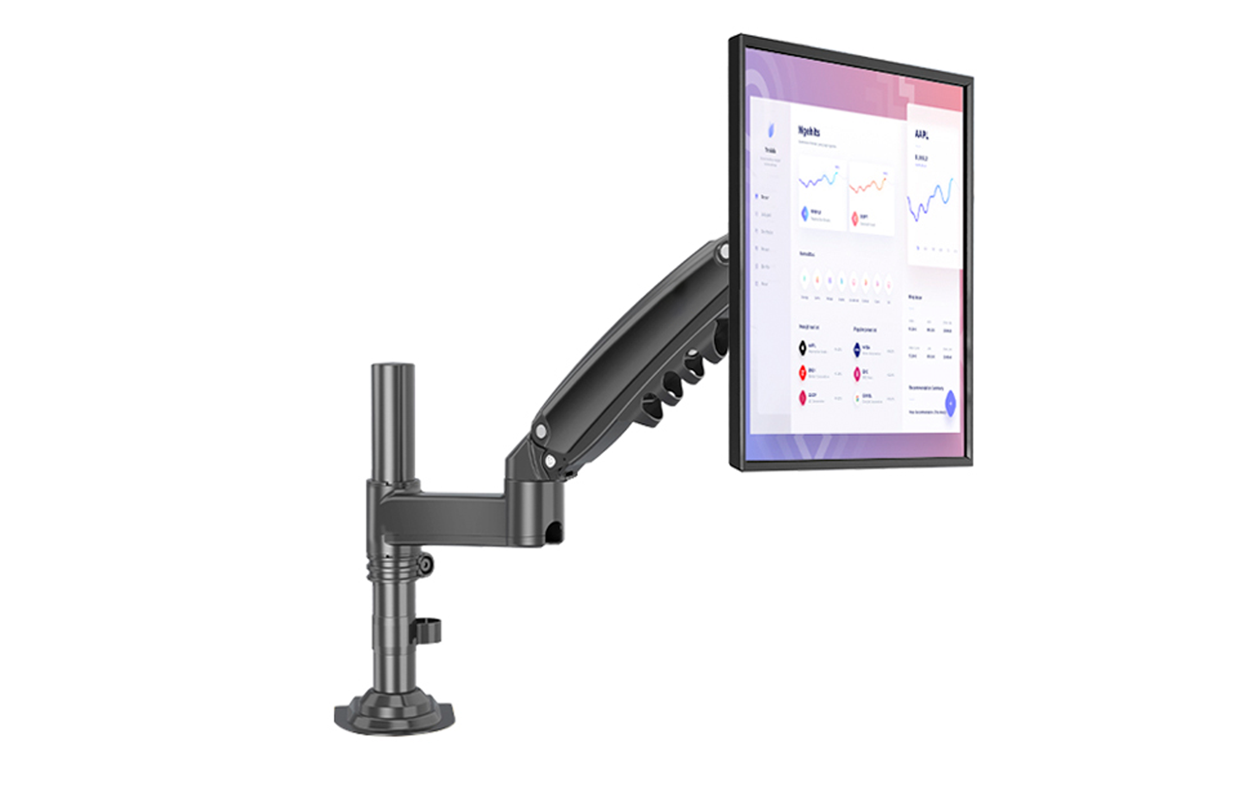 Soporte brazo monitor y pantallas