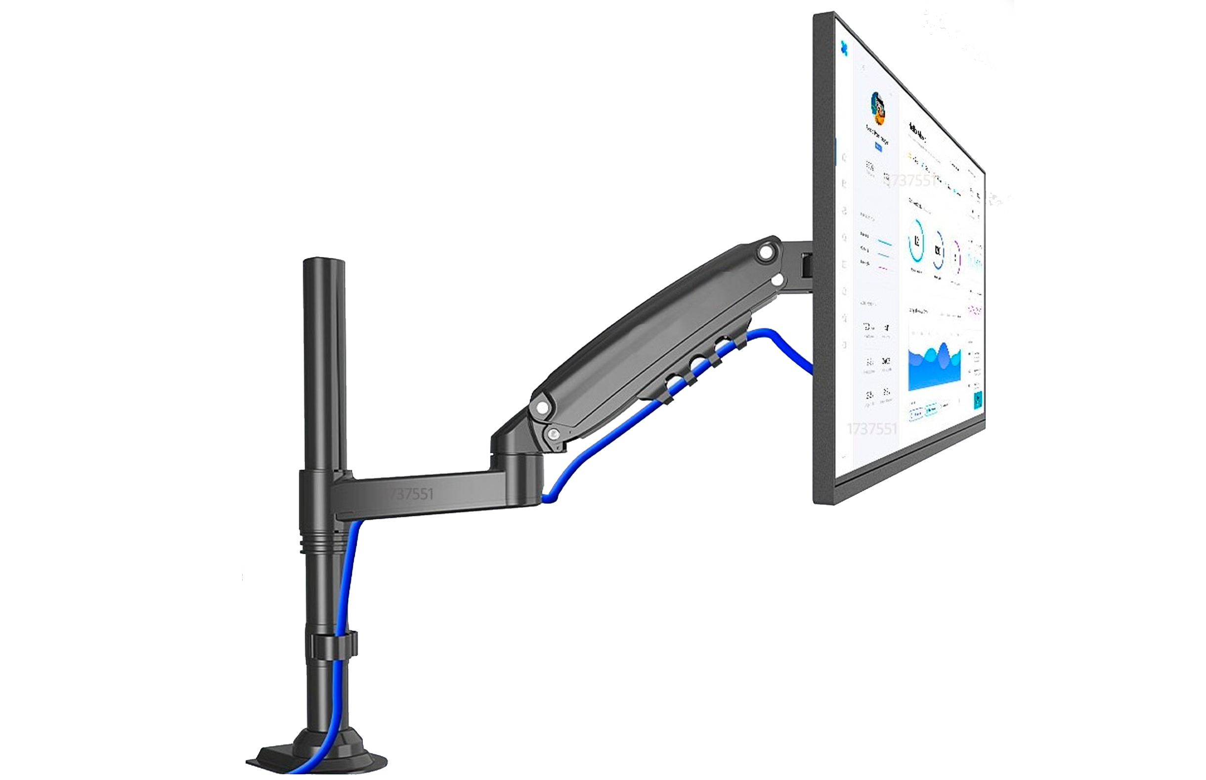 Soporte brazo gas para monitores